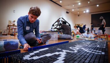 Photos: Tech Topple features 40,000 dominoes