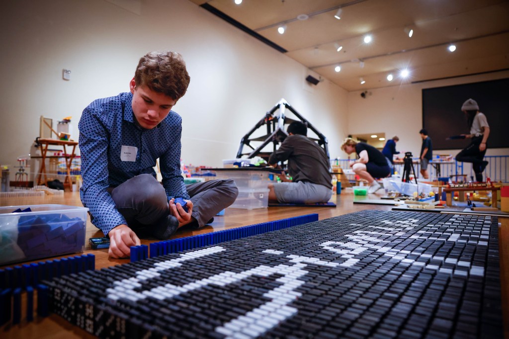 Photos: Tech Topple features 40,000 dominoes