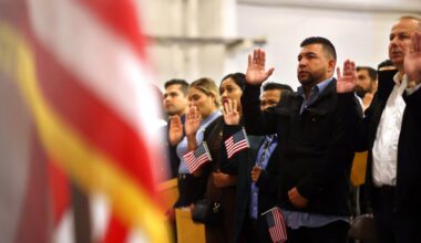 Aboard Alameda’s USS Hornet, 76 immigrants become U.S. citizens ahead of America’s 250th birthday