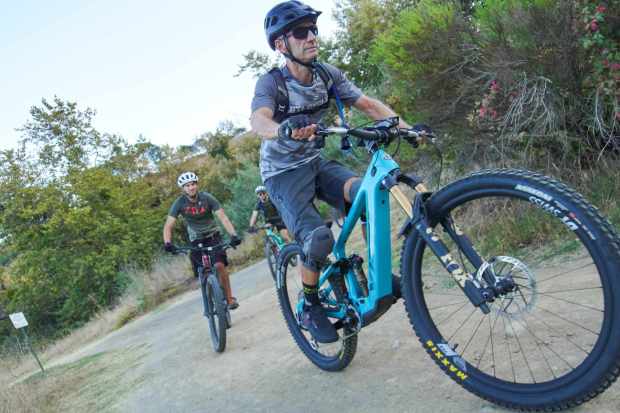 ill Bulger rides his bike at Los Penasquitos Canyon Trail near Sorrento Valley in September. (Michael Ho / For The San Diego Union-Tribune)