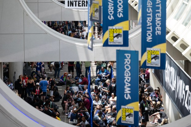 San Diego, CA - People pack the Convention Center Lobby during Comic-Con on Saturday, July 25, 2026, in San Diego, CA. (Luke Johnson / The San Diego Union-Tribune)
