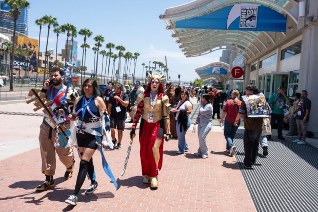 San Diego, CA - Fans pack the from of the Convention Center during Comic-Con on Saturday, July 25, 2026, in San Diego, CA. (Luke Johnson / The San Diego Union-Tribune)