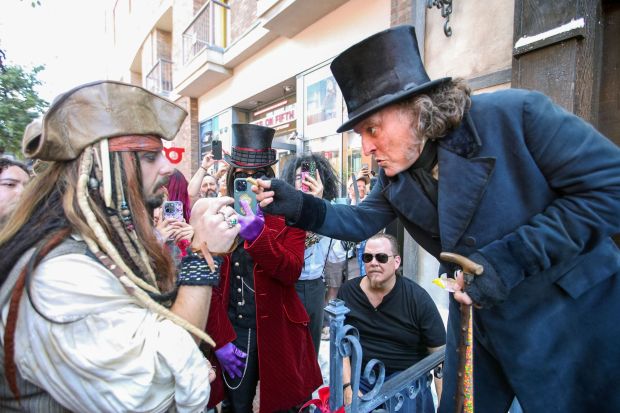 Johnny Depp attends the Paramount Pictures San Diego Comic-Con Ebenezer Office Activation at 235 Fifth Ave. on July 23, 2026, in San Diego, California. (Photo by Daniel Knighton/Getty Images for Paramount Pictures)