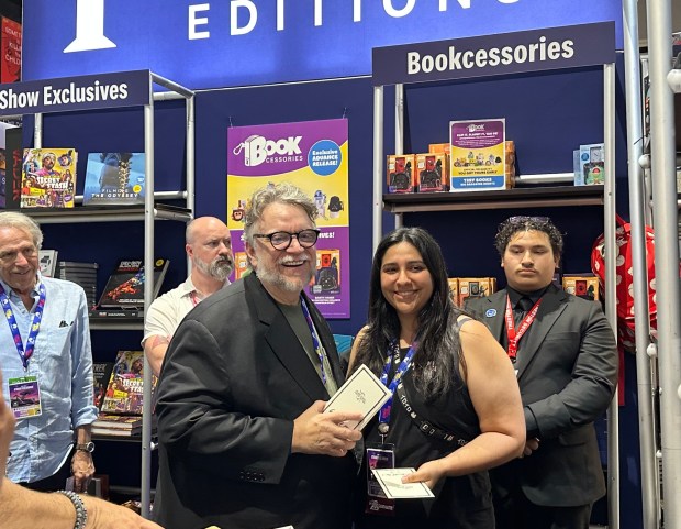 Director Guillermo del Toro was seen signing autographs at Insight Editions booth No. 2129 Friday afternoon at Comic-Con. (Maya Santiago / The San Diego Union-Tribune)