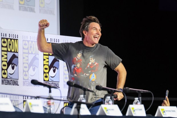 Jerry O'Connell attends the 2026 Comic-Con International: San Diego - "Star Trek" Universe Hall H Panel at San Diego Convention Center on July 25, 2026 in San Diego, California. (Photo by Amy Sussman/Getty Images)