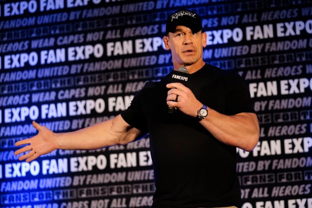John Cena is seen at a Comic-Con Fan Expo in Rosemont, Ill. He'll be at Comic-Con to promote "Matchbox The Movie." (Rob Grabowski/Invision/AP)