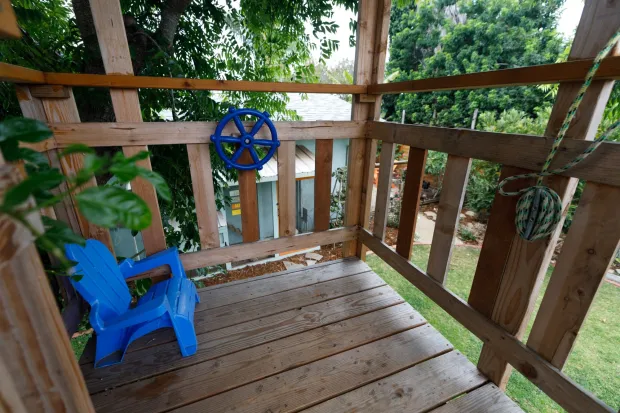 A view of the tree house interior. (Kristian Carreon / The San Diego Union-Tribune)