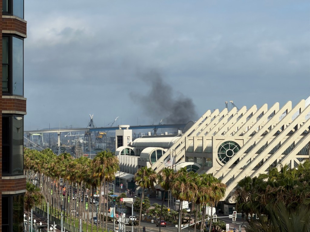 Crews douse pump fire at jet fuel tank farm near downtown San Diego