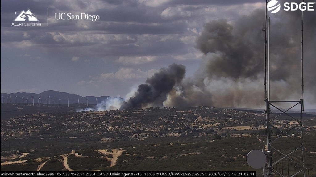 Evacuations ordered, I-8 shutdown near Campo due to spreading brush fire