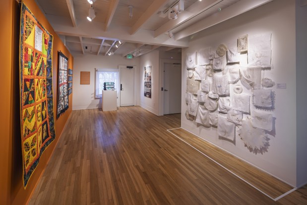 "Stories in Cloth: Communicating Through Textiles," now on view through Sept. 6 at the La Jolla Historical Society's Wisteria Cottage Gallery, is a partnership between Visions Museum of Textile Art and La Jolla Historical Society. (Pablo Mason)