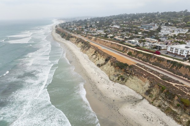 Del Mar, CA - Del Mar Cliffs on Thursday, July 9, 2026, in Del Mar, CA. (Luke Johnson / The San Diego Union-Tribune)