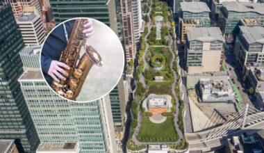This Saturday: San Francisco's futuristic rooftop park is hosting a free big band jazz concert in its outdoor amphitheater, 70 feet above street level