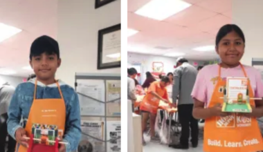 Local Kids Build Father's Day Gifts provided by Home Depot at CSUF Center for Healthy Neighborhoods STEAM Adventure Camp