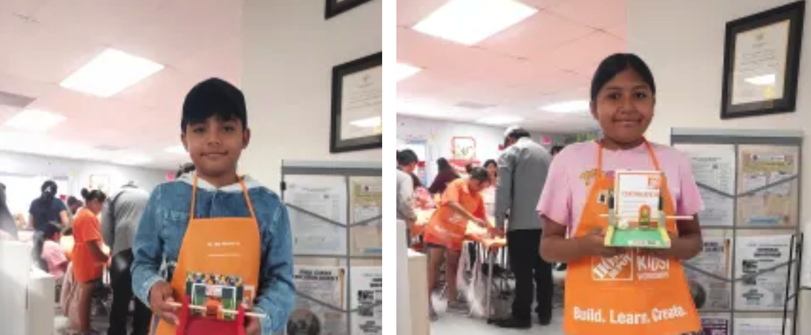 Local Kids Build Father's Day Gifts provided by Home Depot at CSUF Center for Healthy Neighborhoods STEAM Adventure Camp
