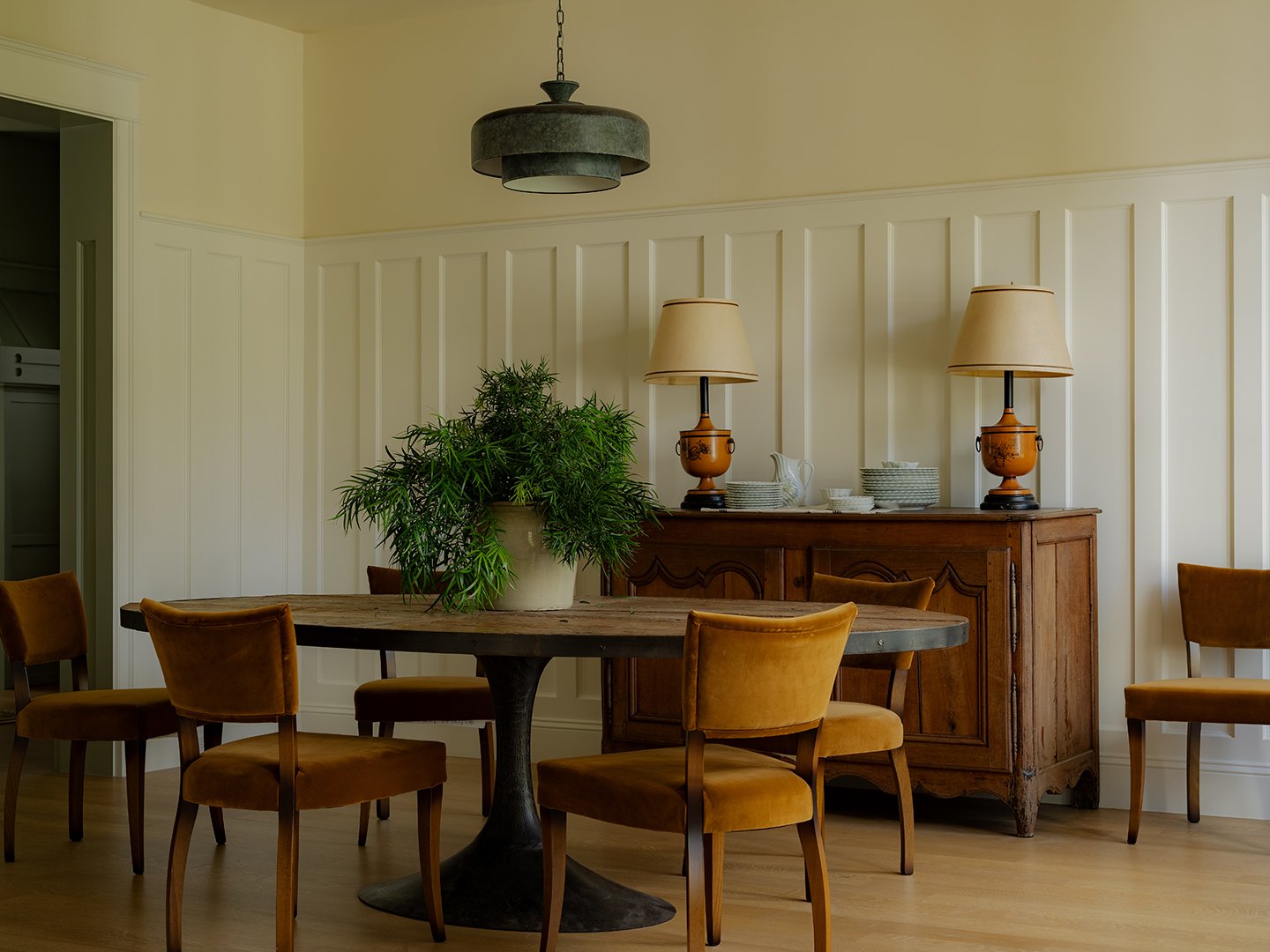 paneled dining room walls