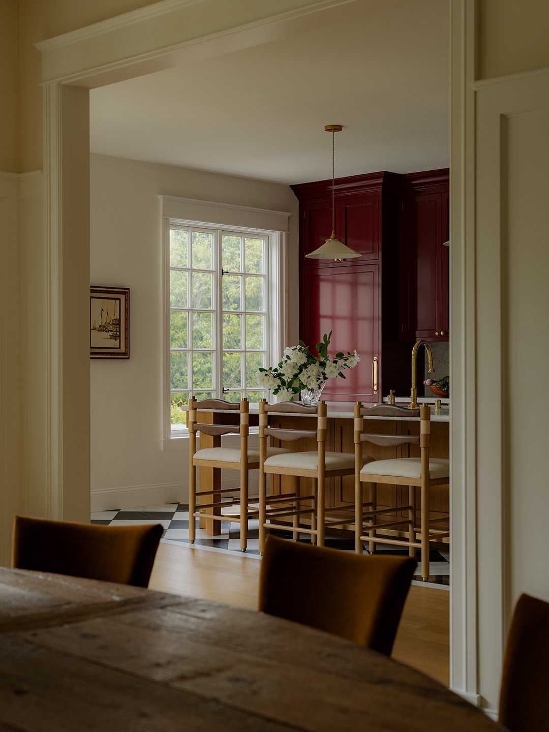 view into kitchen