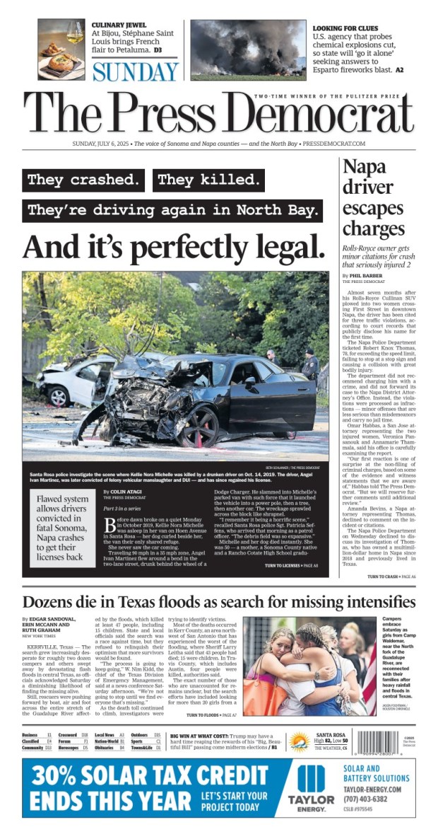 Front page for July 6, 2025
