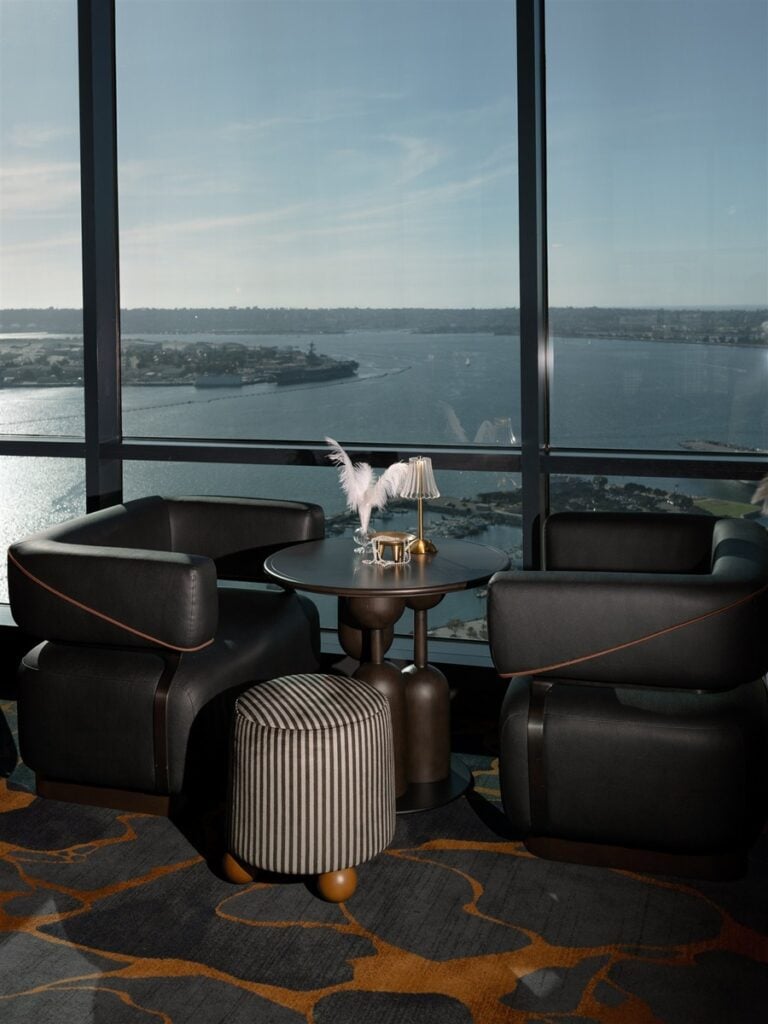 Floor to ceiling windows at Top of the Hyatt 