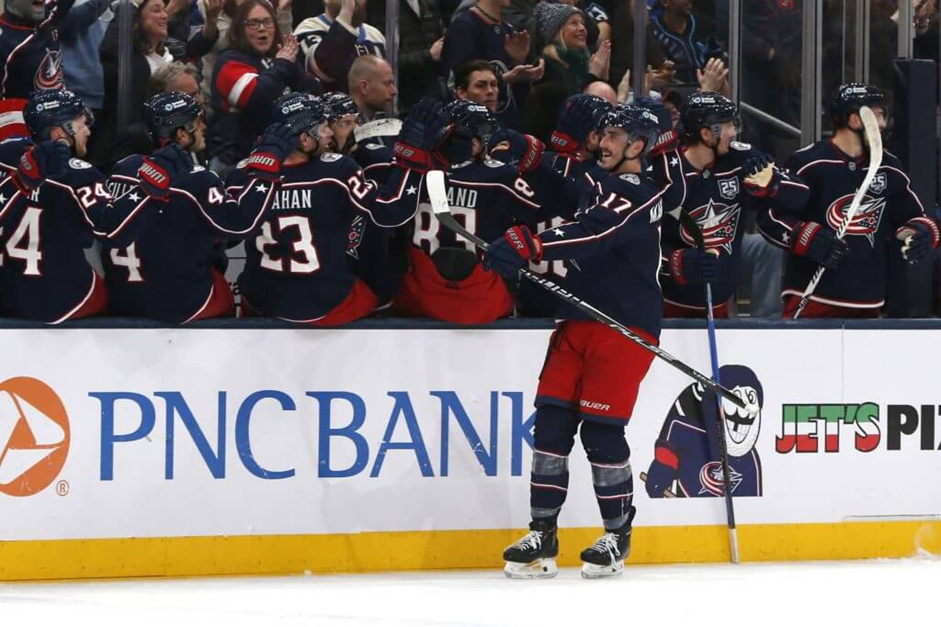 Columbus Blue Jackets left wing Mason Marchment.