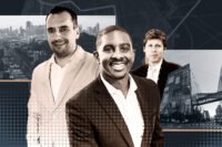 Compass' Milan Jezdimirovic and Jerry Rice Jr. with Open AI's Sam Altman with 1455 3rd Street