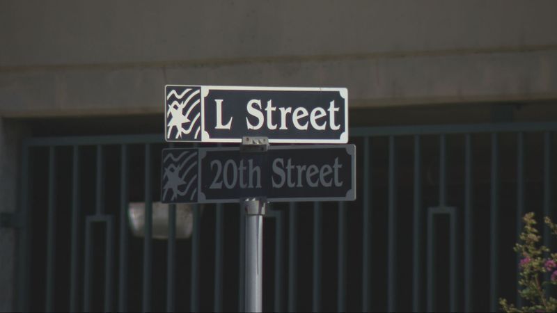 12 inmates requested to be checked out at a hospital after KCSO’s transportation bus backed into a pole Friday morning in downtown Bakersfield. PHOTO: KBAK/KBFX