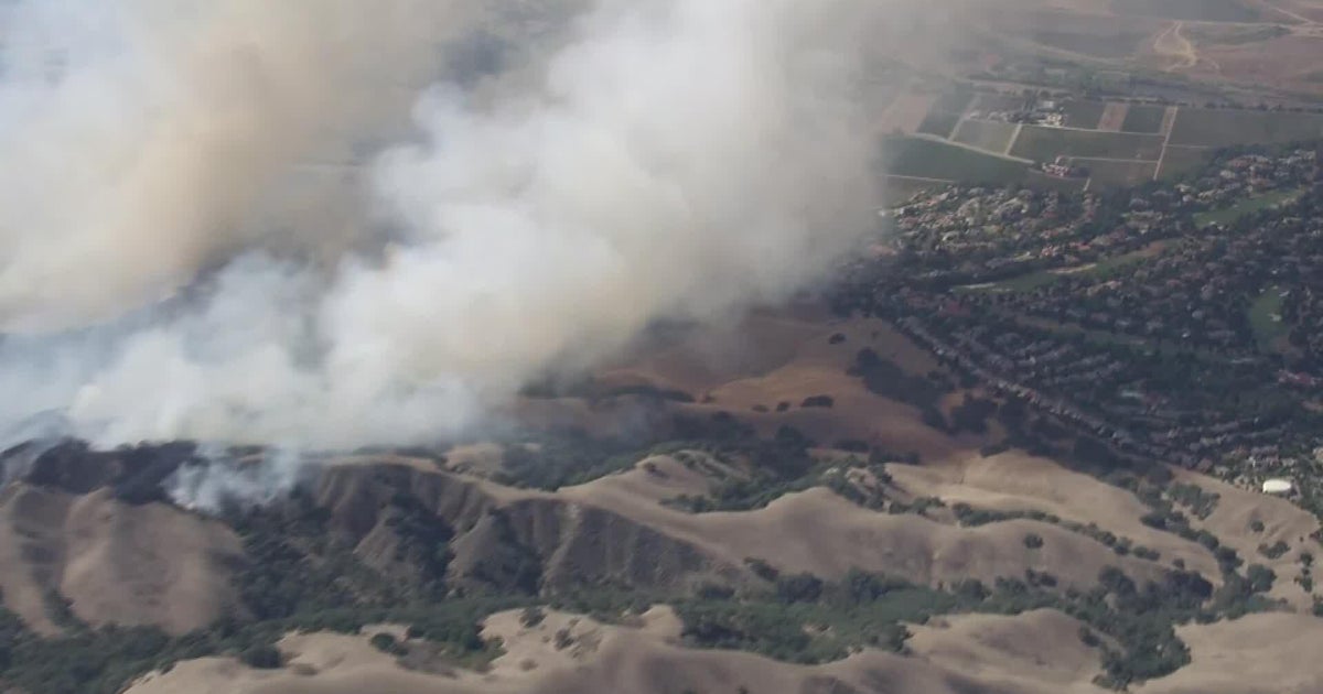 Watch: Aerial view of Little Fire in Pleasanton, Sunol