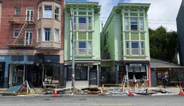 Car Destroys Parklet Outside Anina and Brass Tacks In Hayes Valley