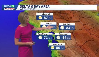 Sierra thunderstorms expected Tuesday in Northern California