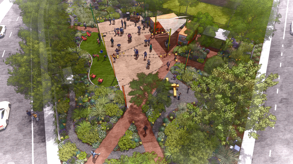 Oak Park Art Garden nears completion, transforming vacant lot into community gathering space