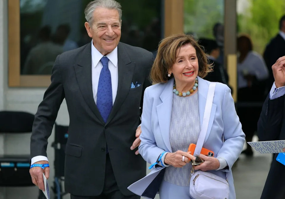 Paul and Nancy Pelosi in Chicago last month. Getty Images