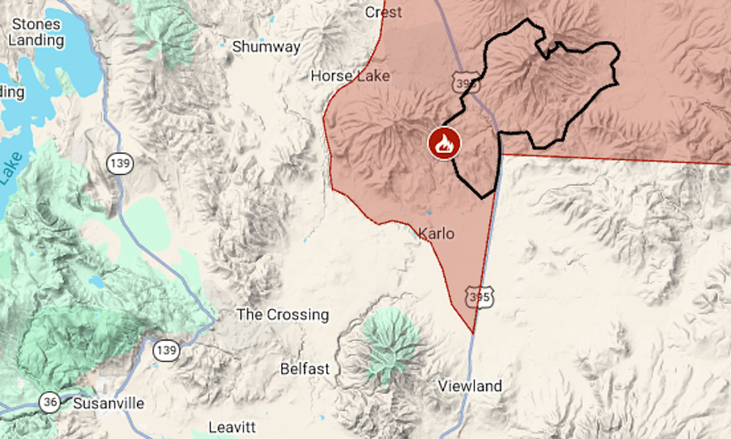 Map: Biscar Fire quickly becomes California's biggest this season