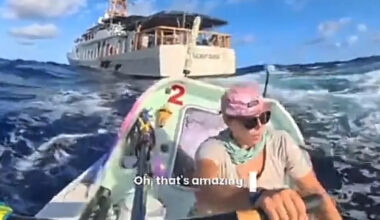 Youngest woman to row from California to Hawaii gets shock visit in the middle of the ocean