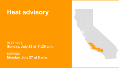 UPDATE: Heat advisory in place for Southern California until Monday evening