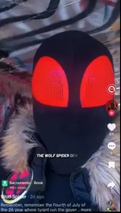 A screenshot of a TikTok video allegedly posted by Trevon McDaniel. (Credit: FBI)