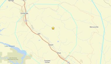 Magnitude 4.2 earthquake hits near Cloverdale, followed by magnitude 2.5 quake
