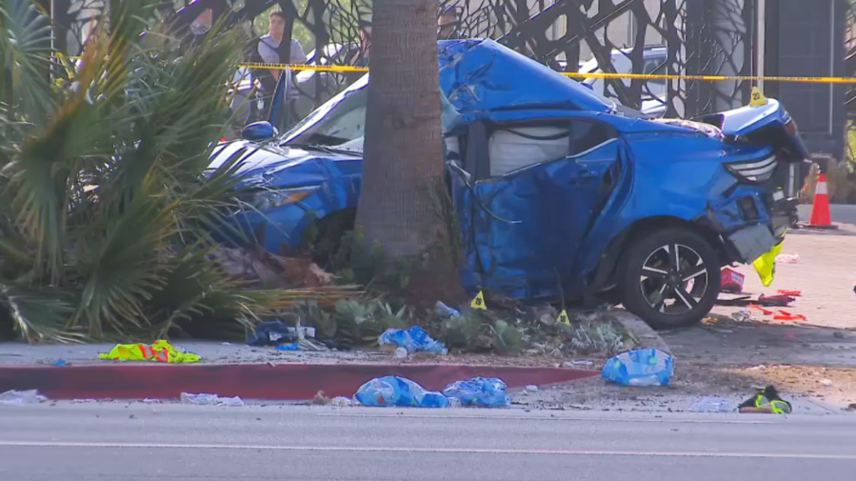Driver killed in crash into palm tree at end of Pomona chase – NBC Los Angeles