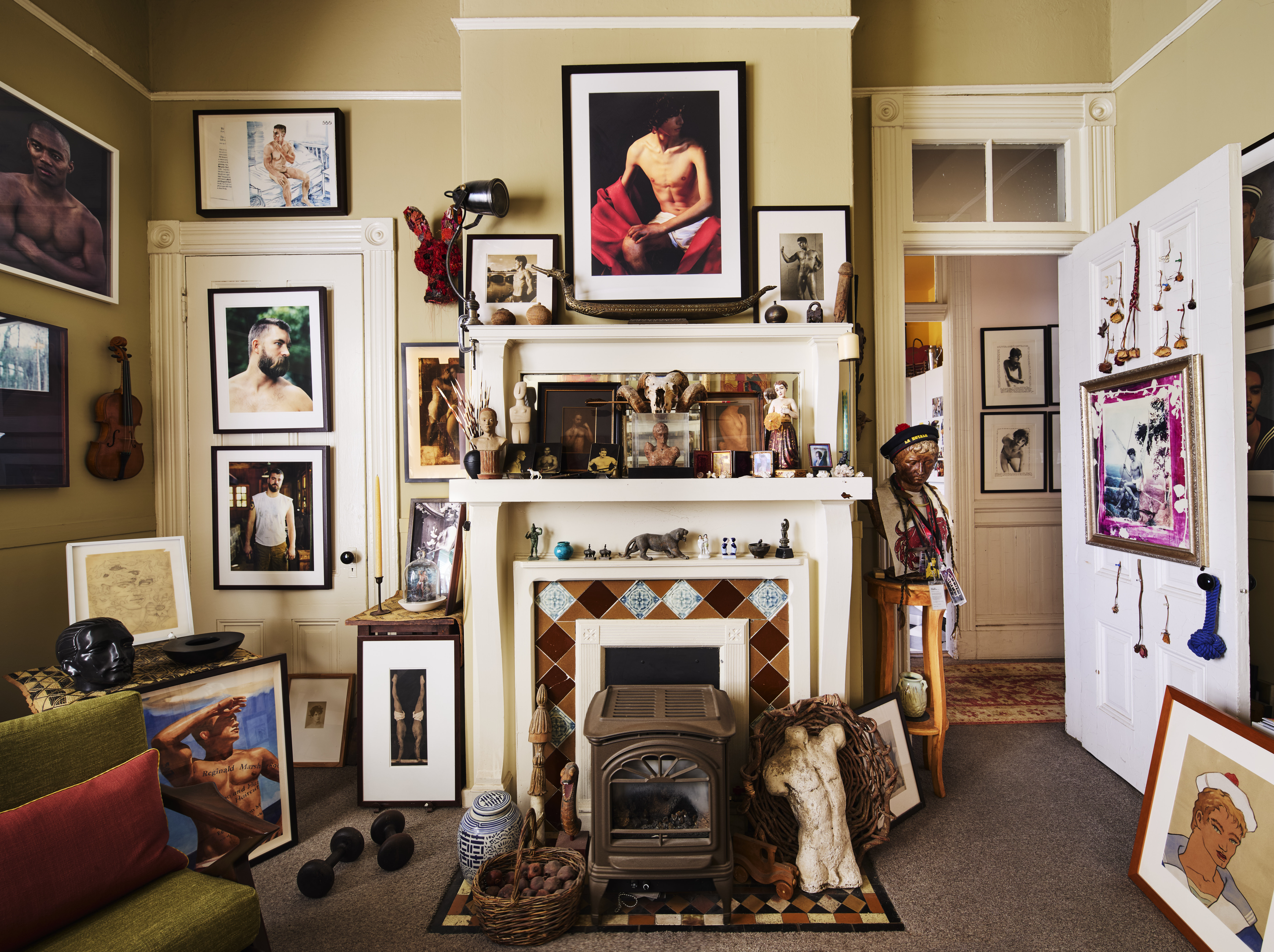 Ron Zuckerman San Francisco Apartment with a collection of nudes