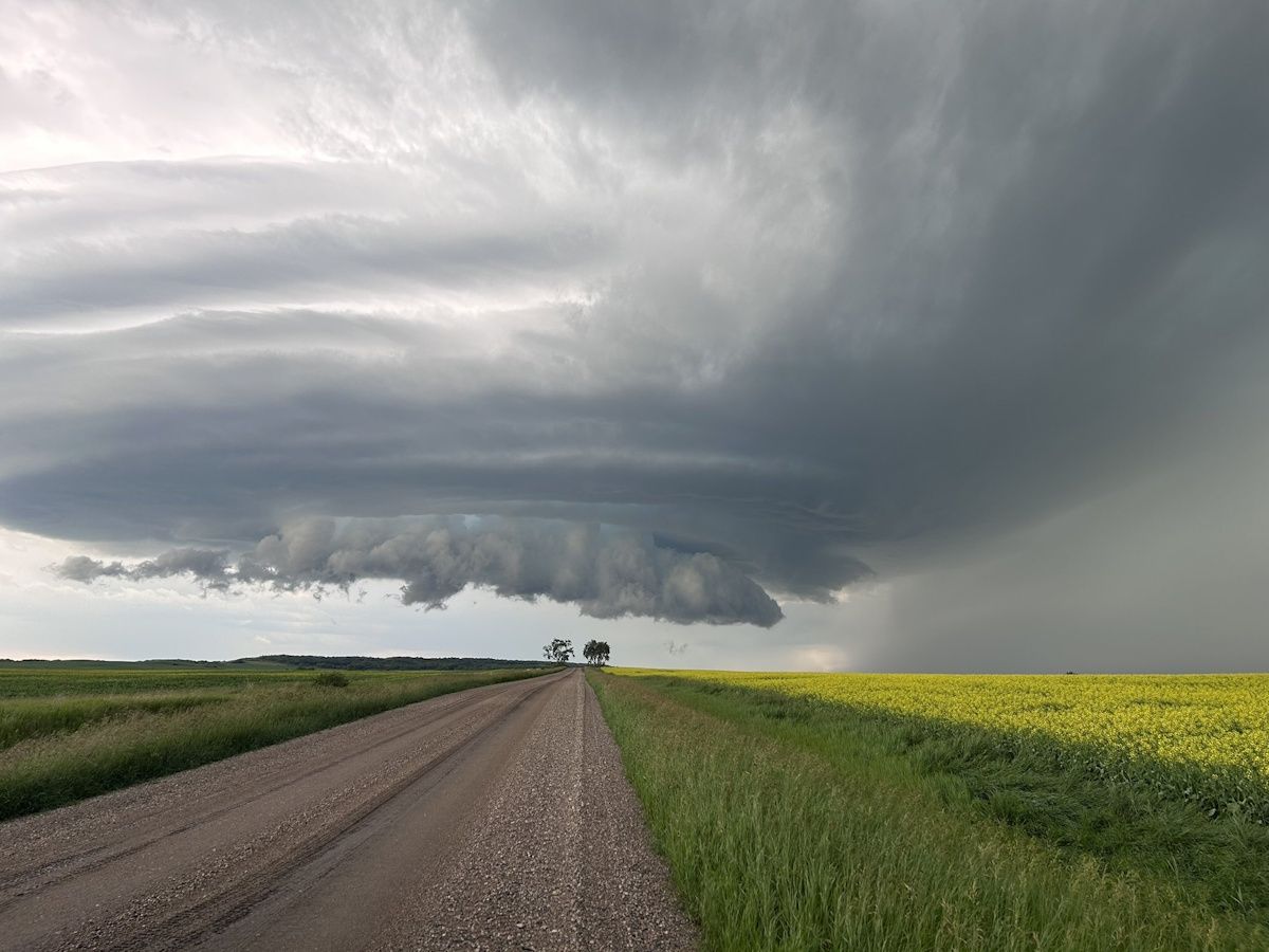 David Grant capture this photo of the severe storm south of Wawanesa
