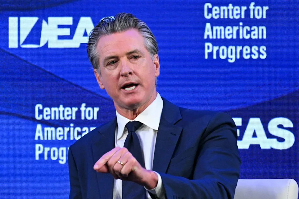 Newsom’s latest budget cuts funding for a popular school library program. AFP via Getty Images