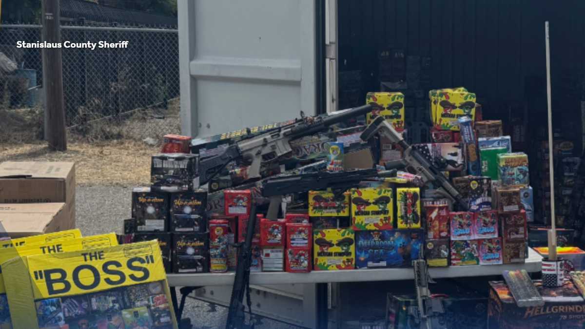 Five firearms, 1,800 pounds of illegal fireworks seized in Stanislaus County