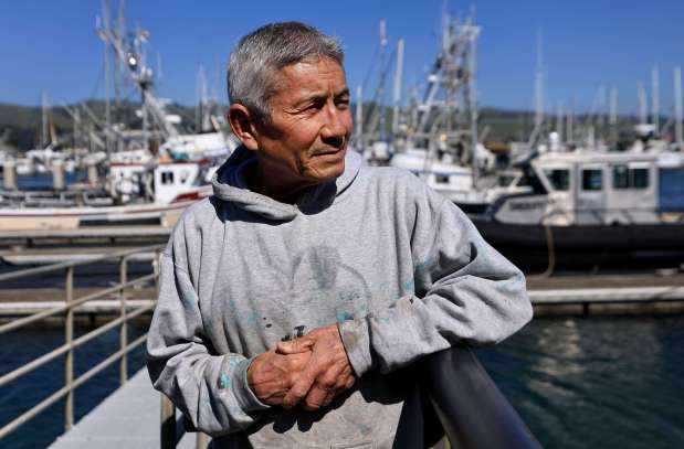 Commercial fisherman Dick Ogg, at Spud Point Marina in Bodega Bay, Thursday, April 11, 2024. Ogg is the president of the Bodega Bay Fishermen's Association. (Kent Porter / Press Democrat)