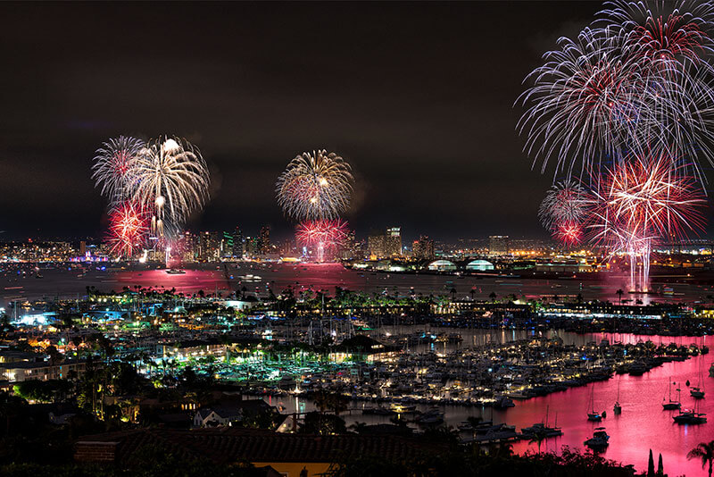 Watch the Big Bay Boom fireworks over San Diego Bay