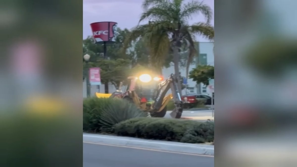 Man arrested after taking stolen excavator on joyride through North Park, police say – NBC 7 San Diego