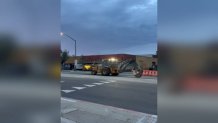 Video shared with NBC San Diego showed an excavator driving through North Park. San Diego police say it was stolen.