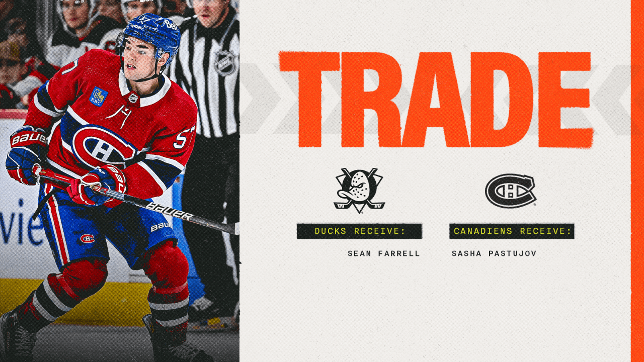 Ducks Acquire Farrell from Montreal for Pastujov