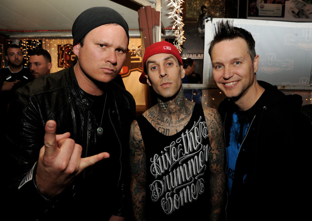 (L-R) Musicians Tom DeLonge