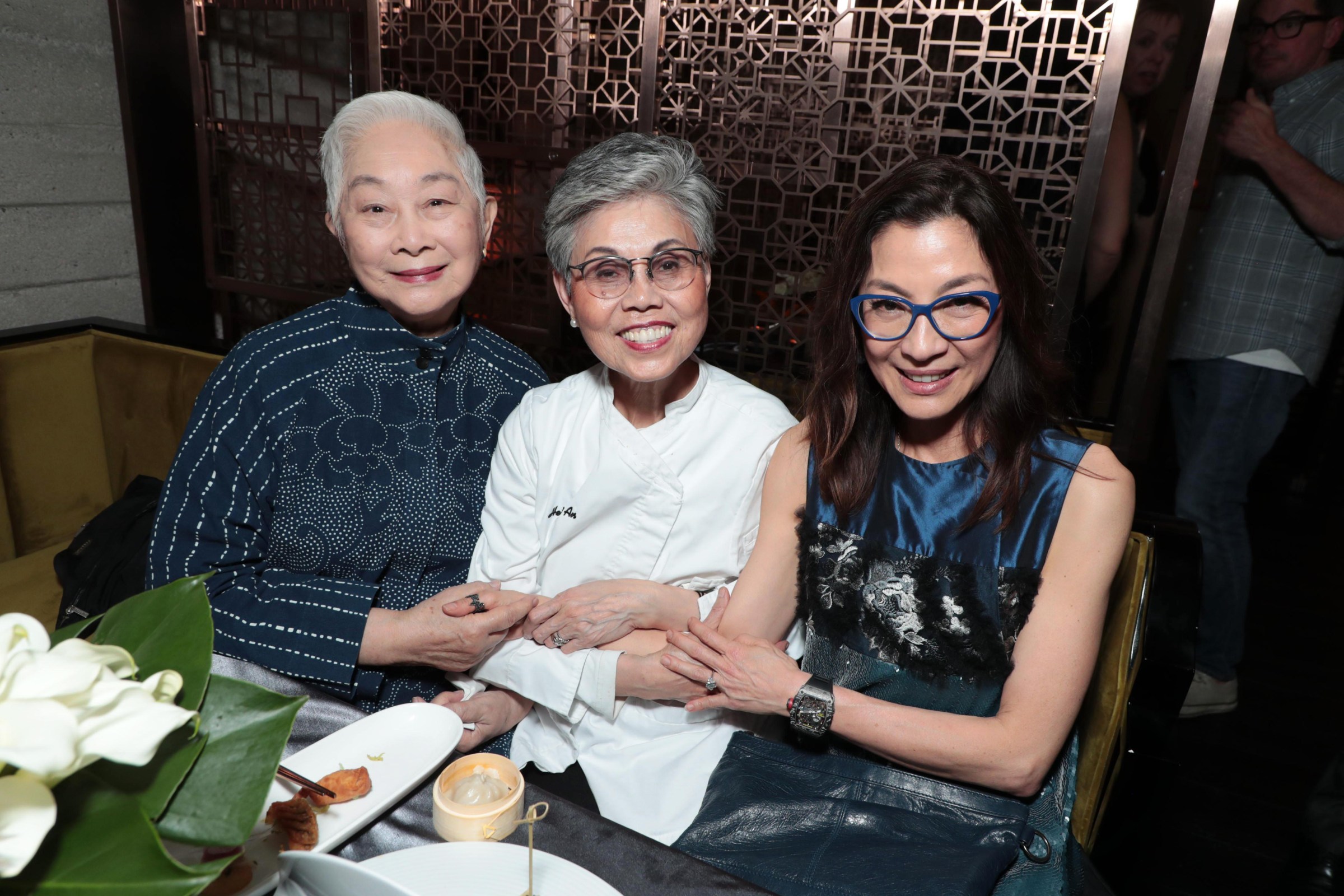 Lisa Lu, Chef Helene An and Michelle Yeoh seen at Warner Bros. ‘Crazy Rich Asians’ Celebration, Beverly Hills, USA - 05 November 2018 (Photo by Eric Charbonneau/Getty Images for Warner Bros.)