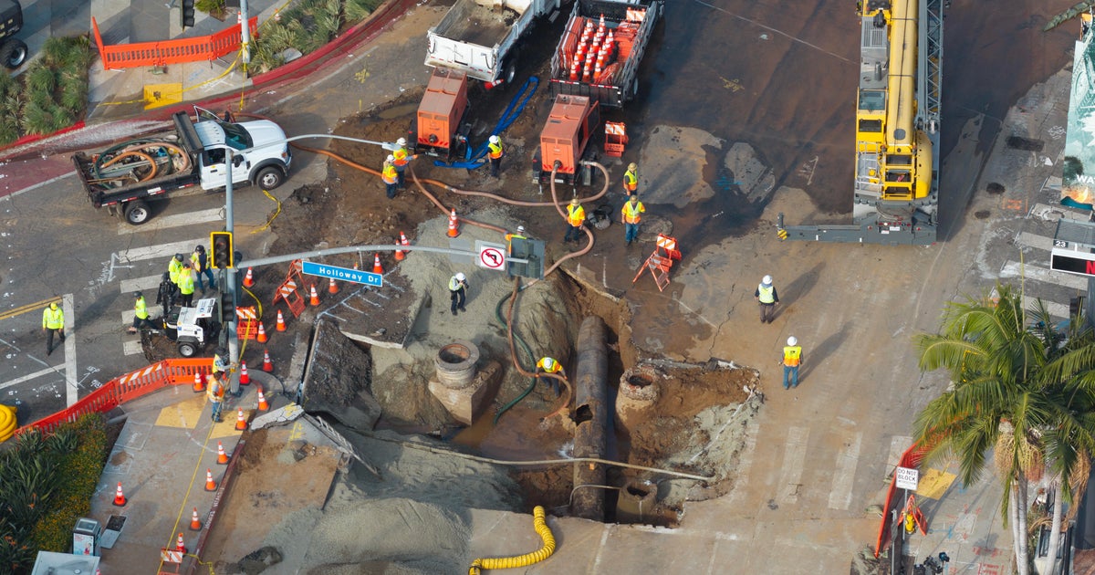 Crews make "significant progress" on West Hollywood water main repairs, but officials say they still don't know the extent of damage