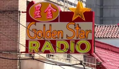Golden Star Radio sign relit in San Francisco at site of historic Chinese-language radio program
