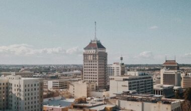 Birdseye view of Downtown Fresno